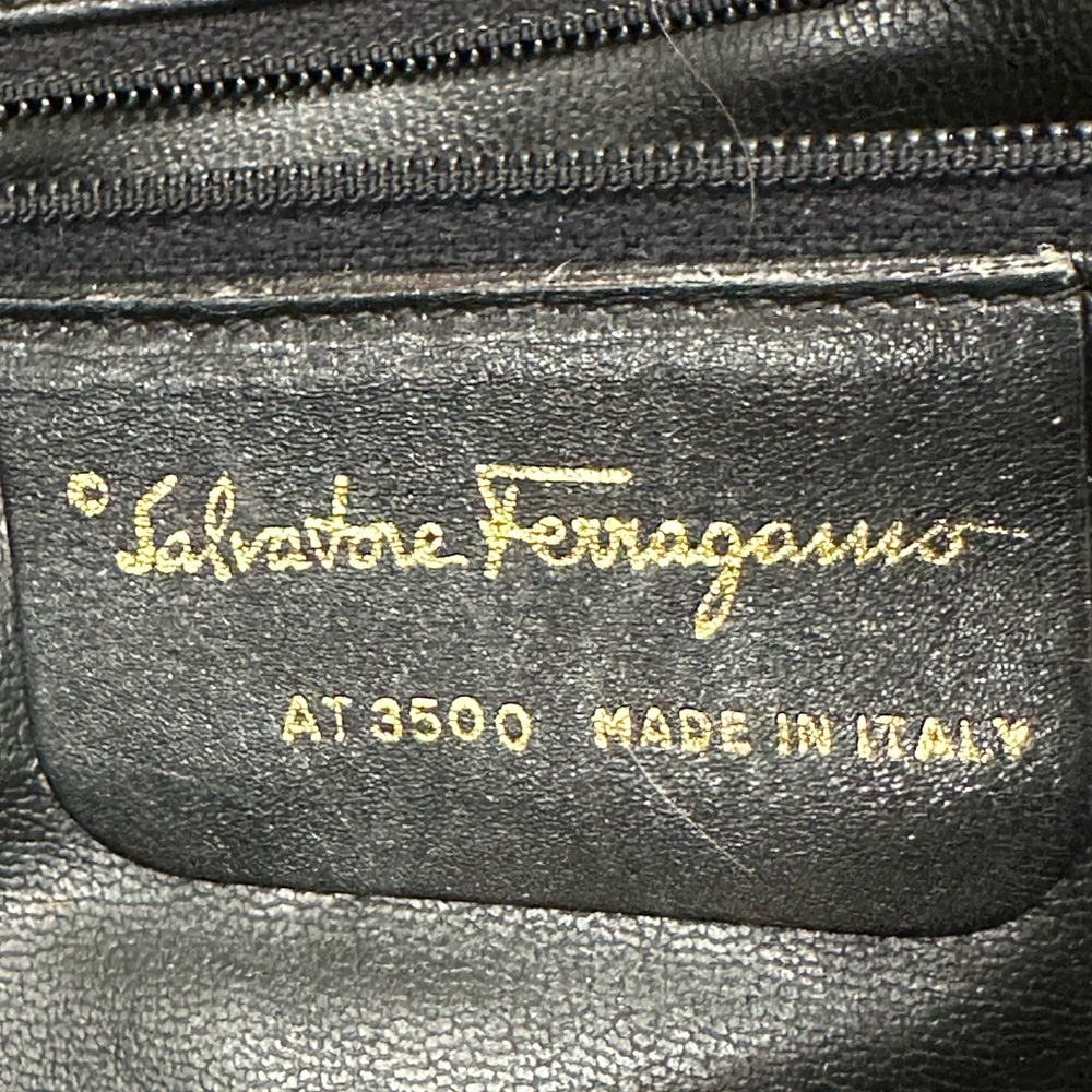 Vintage Salvatore Ferragamo Brown Leather Shoulder Tote with Lock & Key - Picture 14 of 15